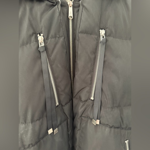 Sam Edelman Black Faux Shearling Lined Puffer Coat - Picture 12 of 15